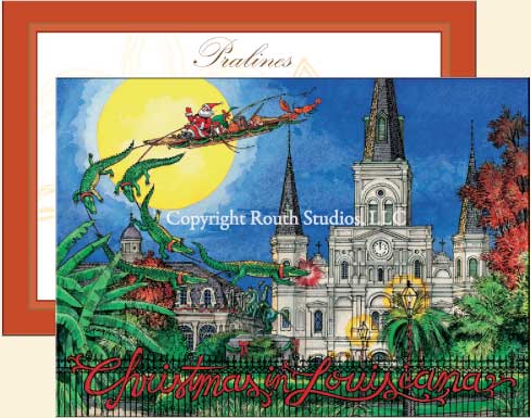New Orleans Louisiana Christmas Cards, Jackson Square